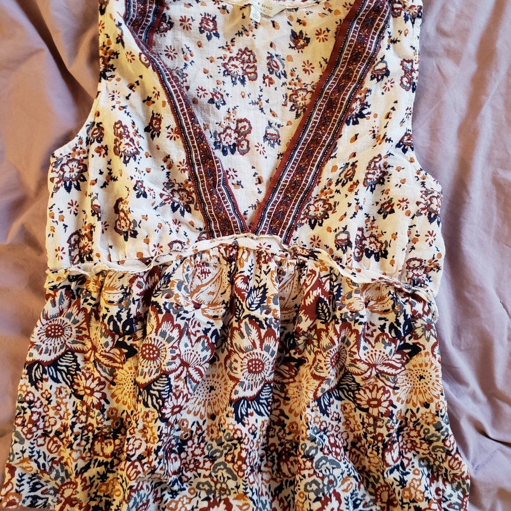 Lucky brand sleeveless tank top floral boho